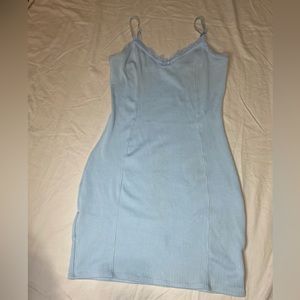 H&M blue lace mini dress